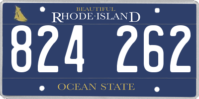 RI license plate 824262