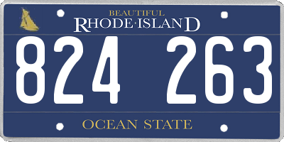 RI license plate 824263