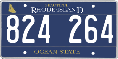 RI license plate 824264