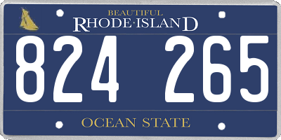 RI license plate 824265