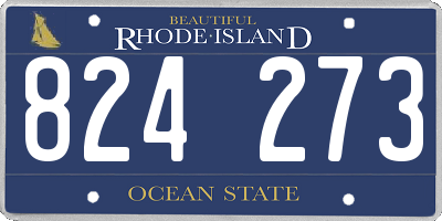 RI license plate 824273