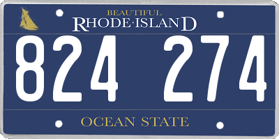 RI license plate 824274