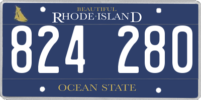 RI license plate 824280