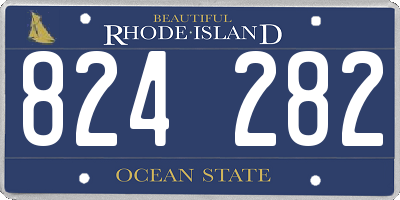 RI license plate 824282
