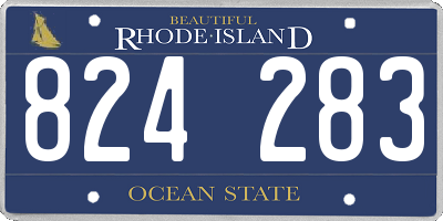 RI license plate 824283