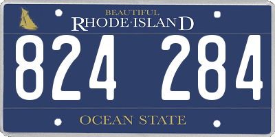 RI license plate 824284