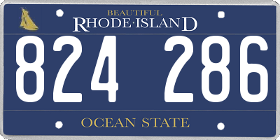 RI license plate 824286