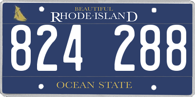 RI license plate 824288