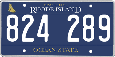 RI license plate 824289