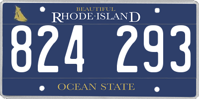 RI license plate 824293