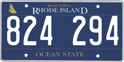 RI license plate 824294