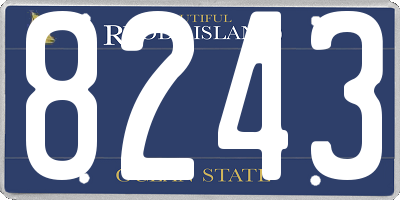 RI license plate 8243