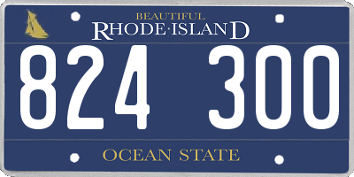RI license plate 824300