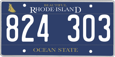 RI license plate 824303