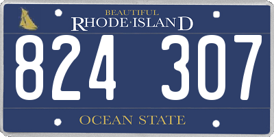 RI license plate 824307