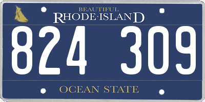 RI license plate 824309