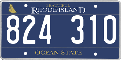 RI license plate 824310