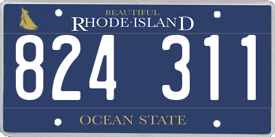 RI license plate 824311