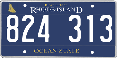RI license plate 824313