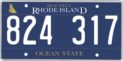 RI license plate 824317