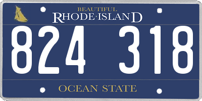 RI license plate 824318