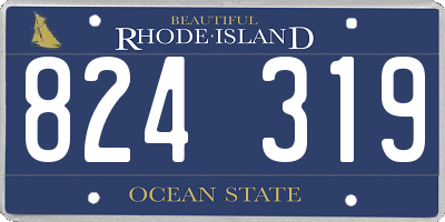 RI license plate 824319