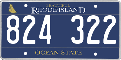 RI license plate 824322