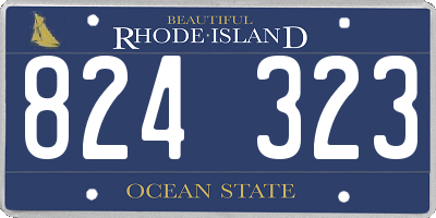 RI license plate 824323