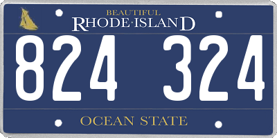 RI license plate 824324