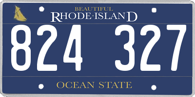 RI license plate 824327
