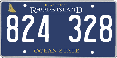 RI license plate 824328