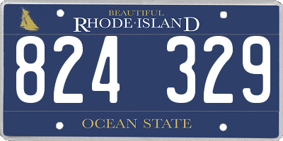 RI license plate 824329