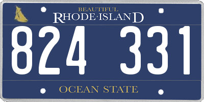 RI license plate 824331