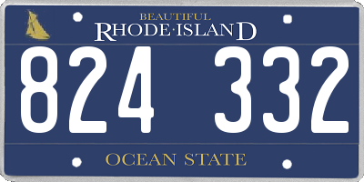 RI license plate 824332
