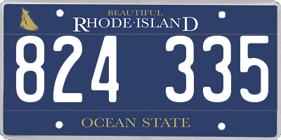RI license plate 824335