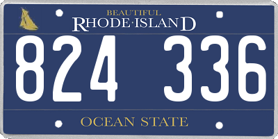 RI license plate 824336