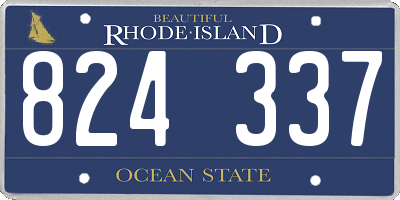 RI license plate 824337