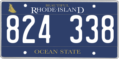 RI license plate 824338
