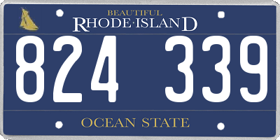 RI license plate 824339