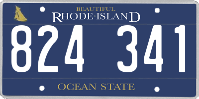 RI license plate 824341