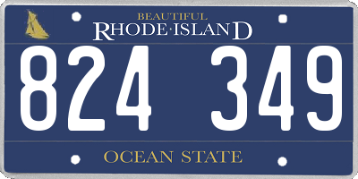 RI license plate 824349