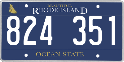 RI license plate 824351