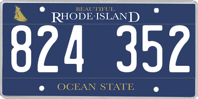 RI license plate 824352