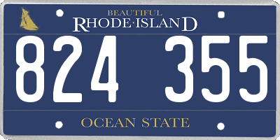 RI license plate 824355