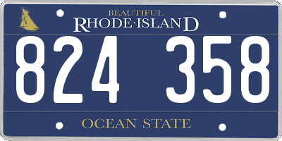 RI license plate 824358