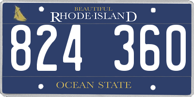 RI license plate 824360