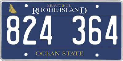 RI license plate 824364