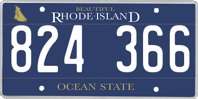 RI license plate 824366