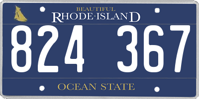 RI license plate 824367
