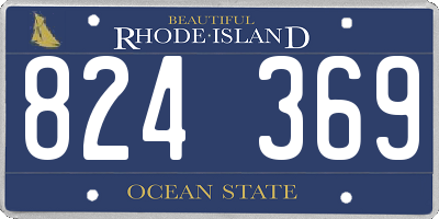 RI license plate 824369